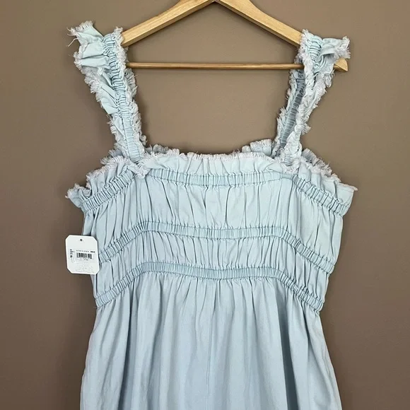 {Altar'd State} Ashley Light Denim Romper - Womens Large - NWT - Picture 6 of 12